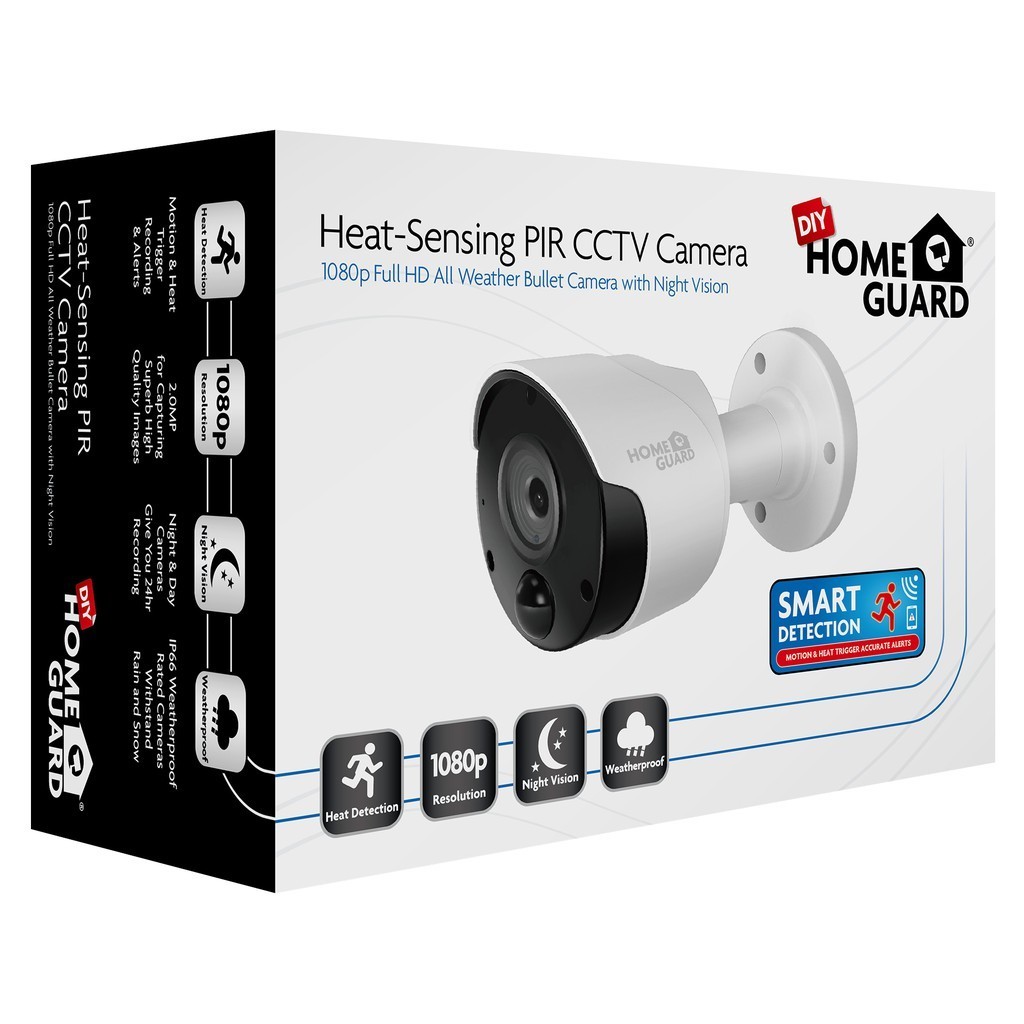1080P Heat-Sensing Bullet All Weather CCTV Camera w/ Night Vision